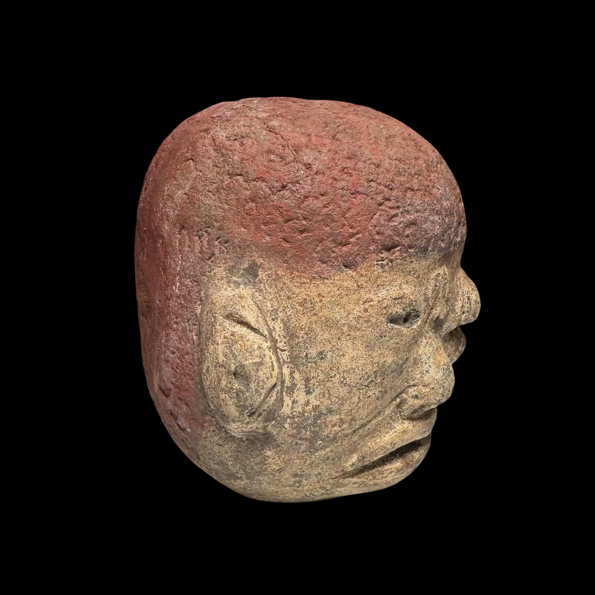 Pre-Columbian Olmec Las Bocas One-Eyed Figural Vessel