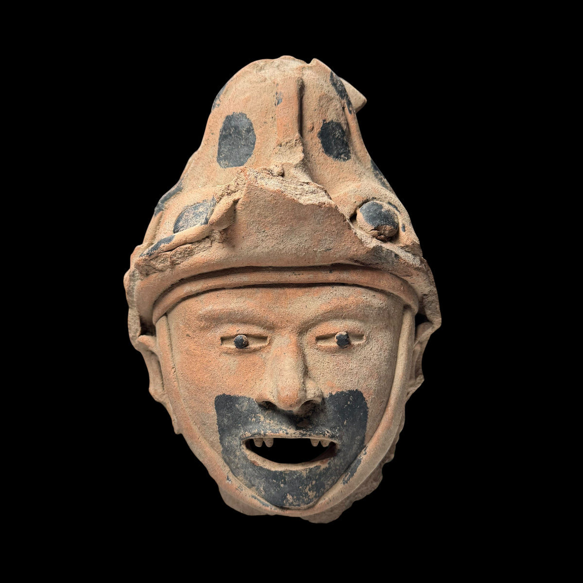 Large Pre-Columbian Veracruz Pottery head fragment