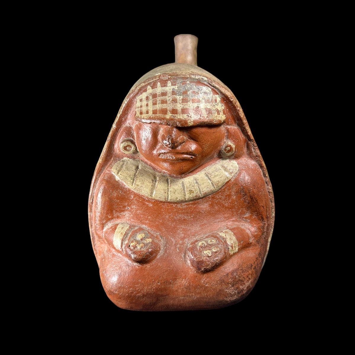 Pre-Columbian Moche Painted Figural vessel