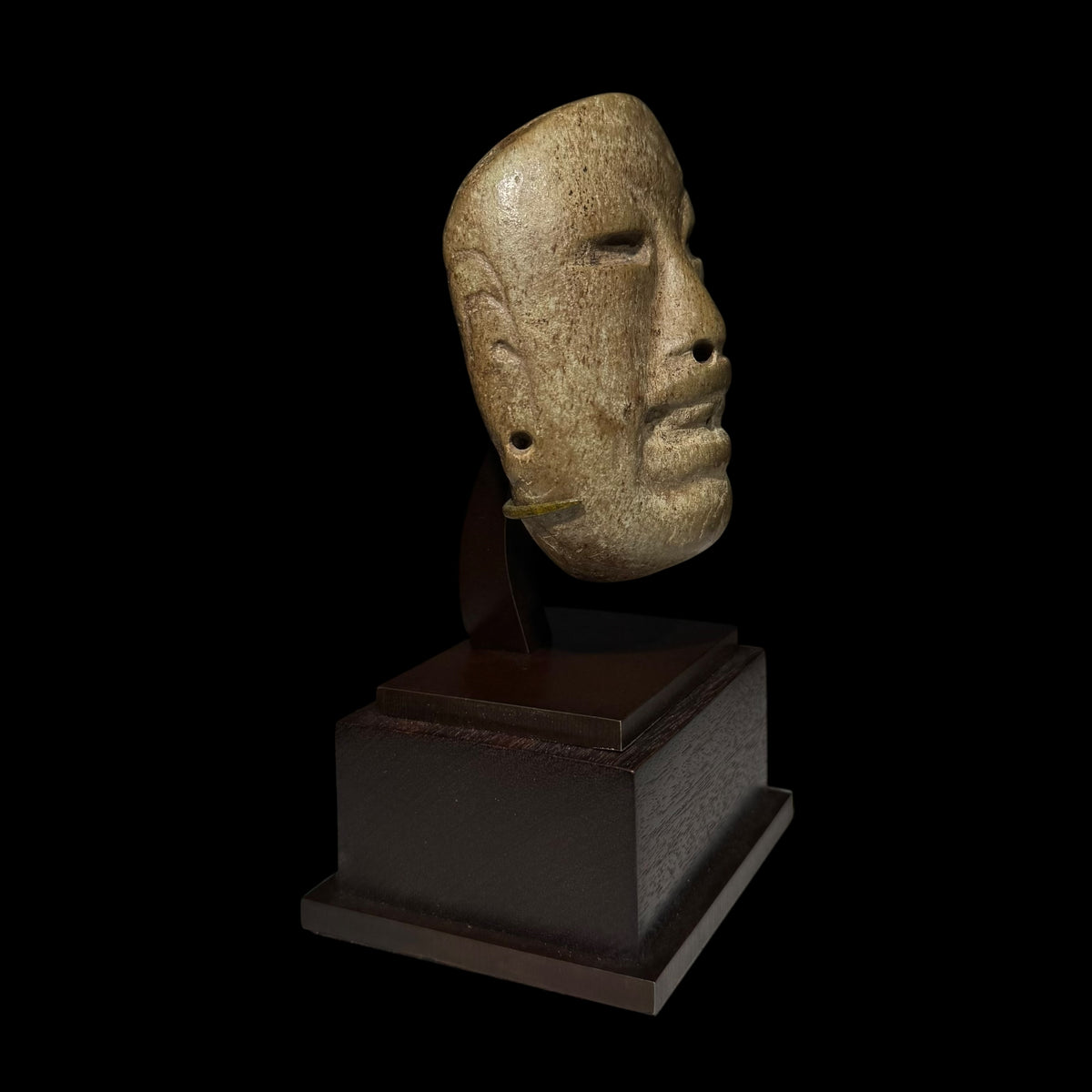 Pre-Columbian Olmec Serpentine Maskette