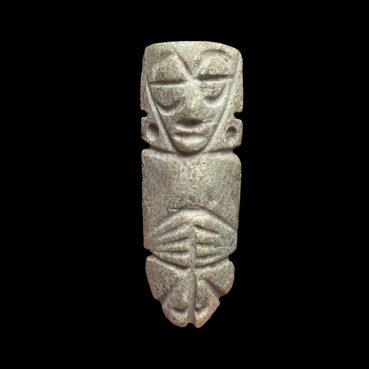 Pre-Columbian Mixtec Green Stone Penate