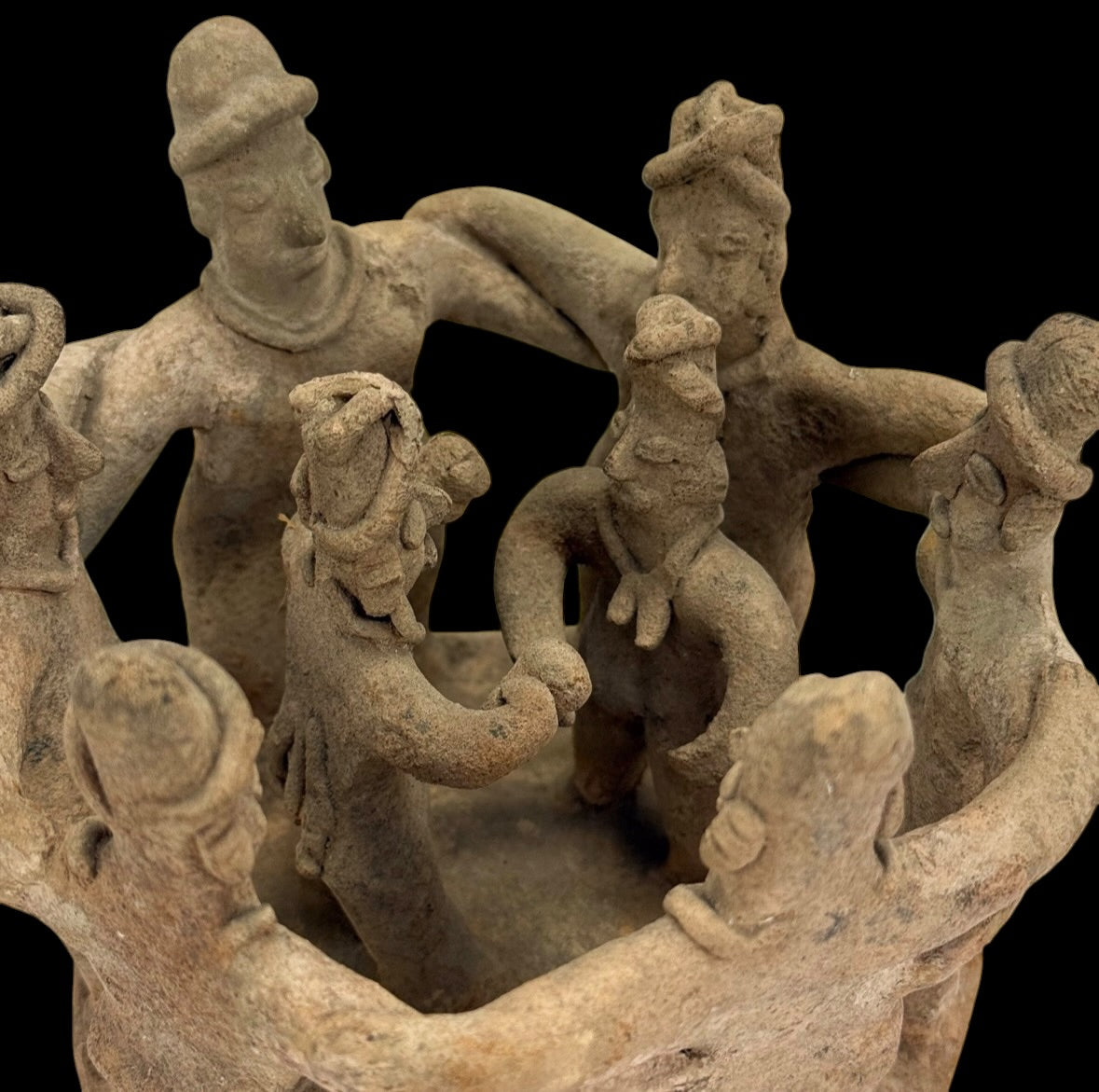 Pre-Columbian Colima pottery dance group