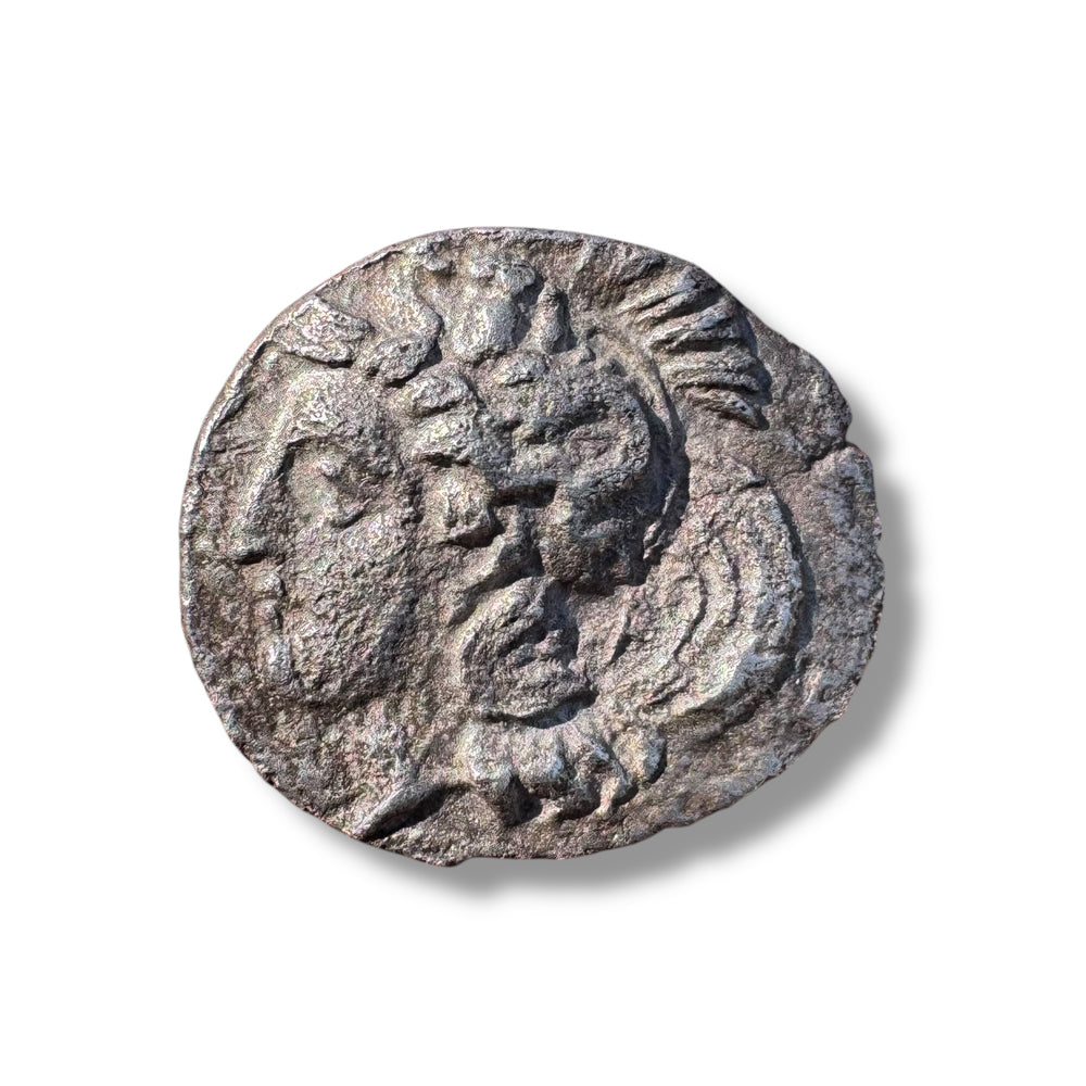 Greek Italy, Tarentum (Calabria)
AR Diobol, circa 325–280 BC