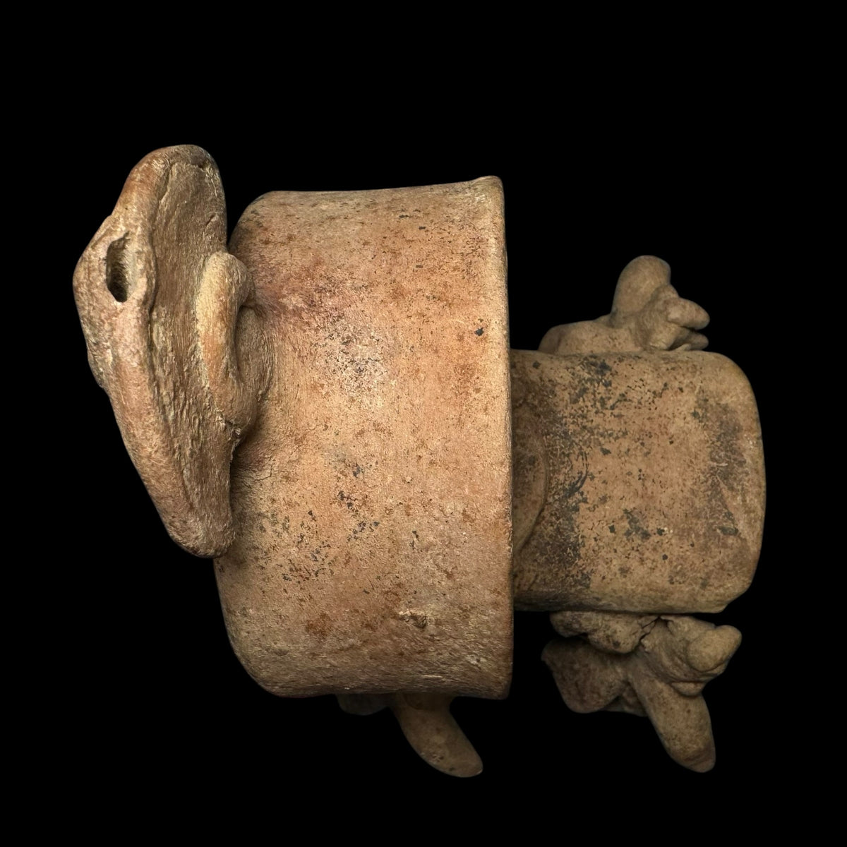 Pre-Columbian Colima Palanquin Whistle with Four Bearers