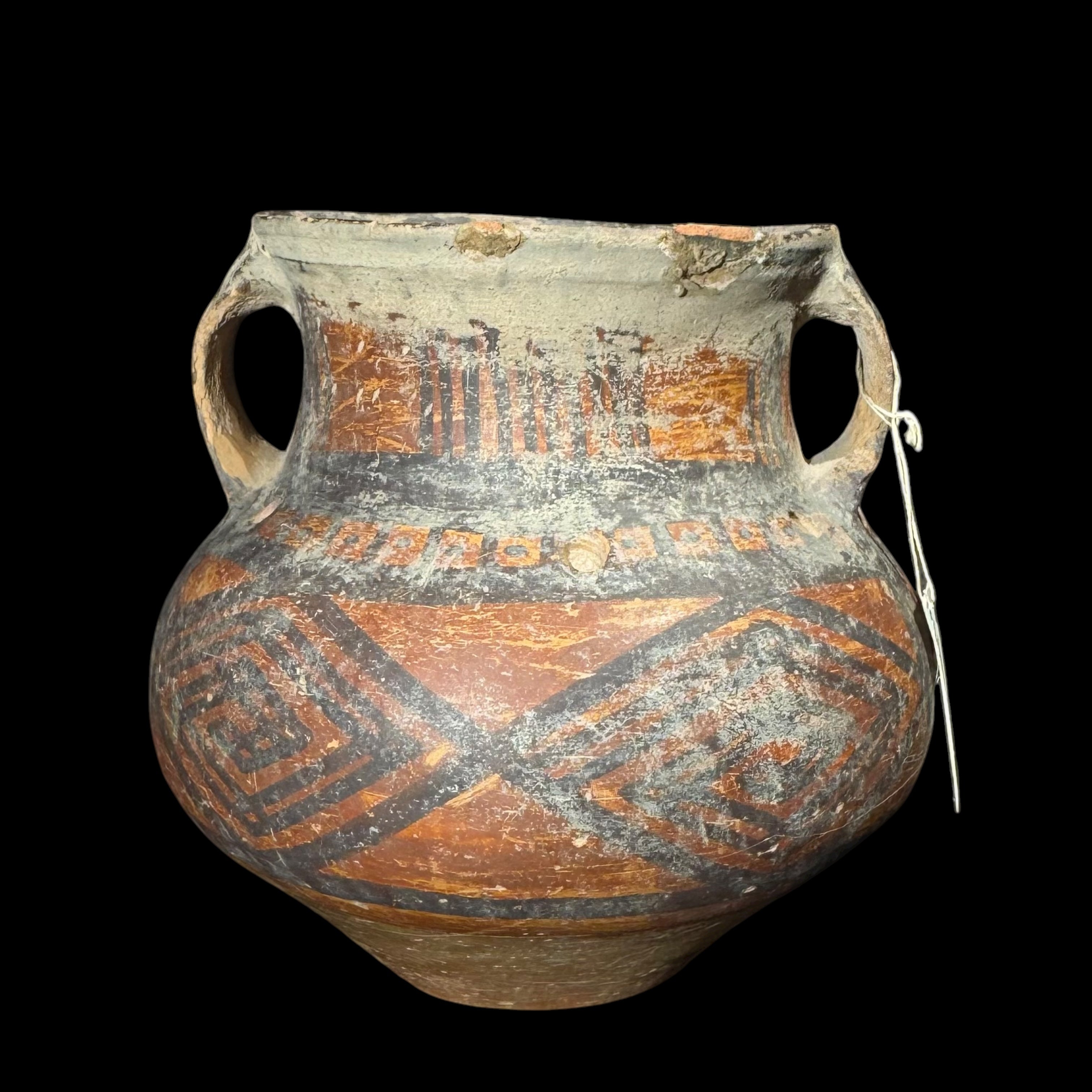 Ancient Chinese Neolithic pottery painted vessel