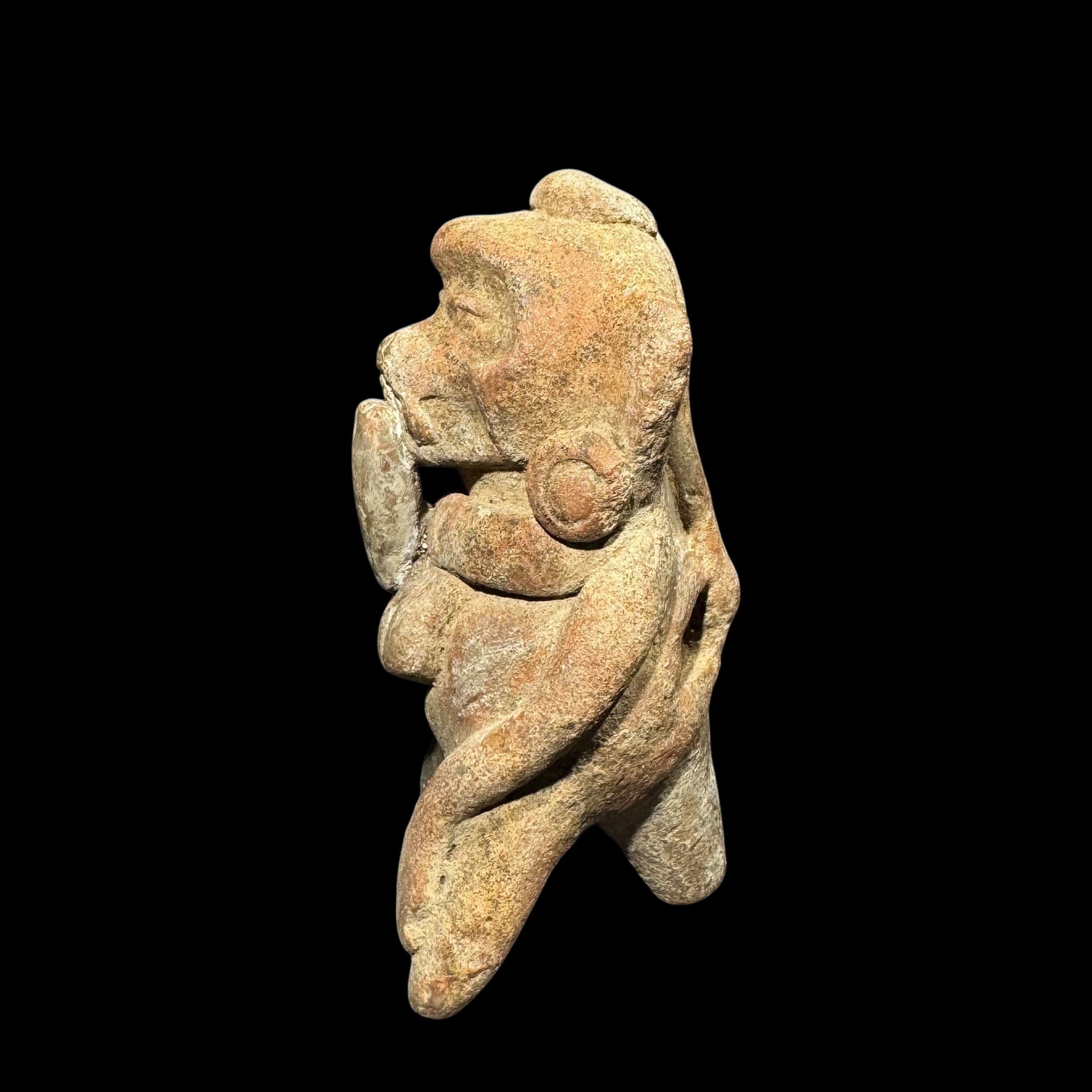 Pre-Columbian Maya Pottery Monkey Figure