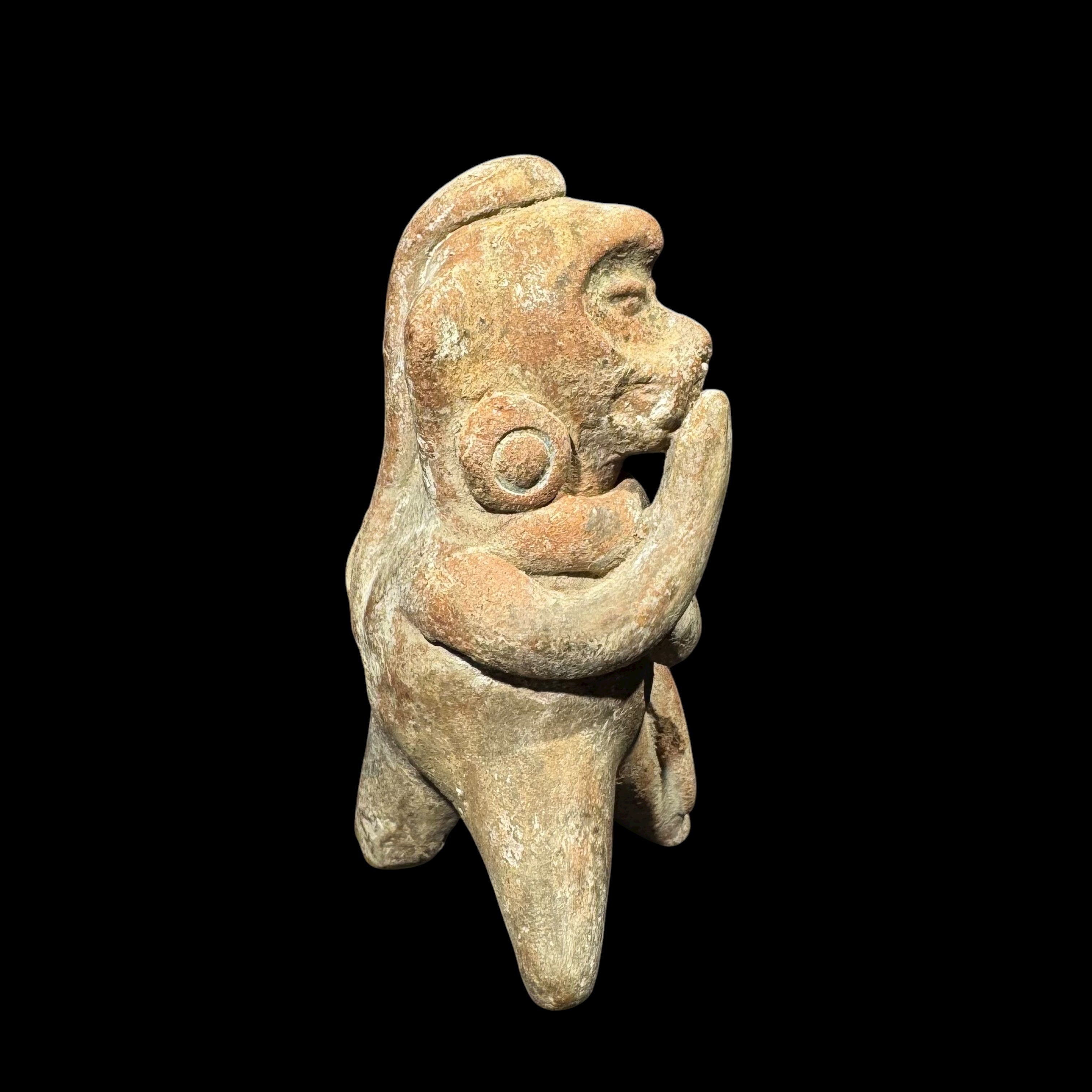 Pre-Columbian Maya Pottery Monkey Figure