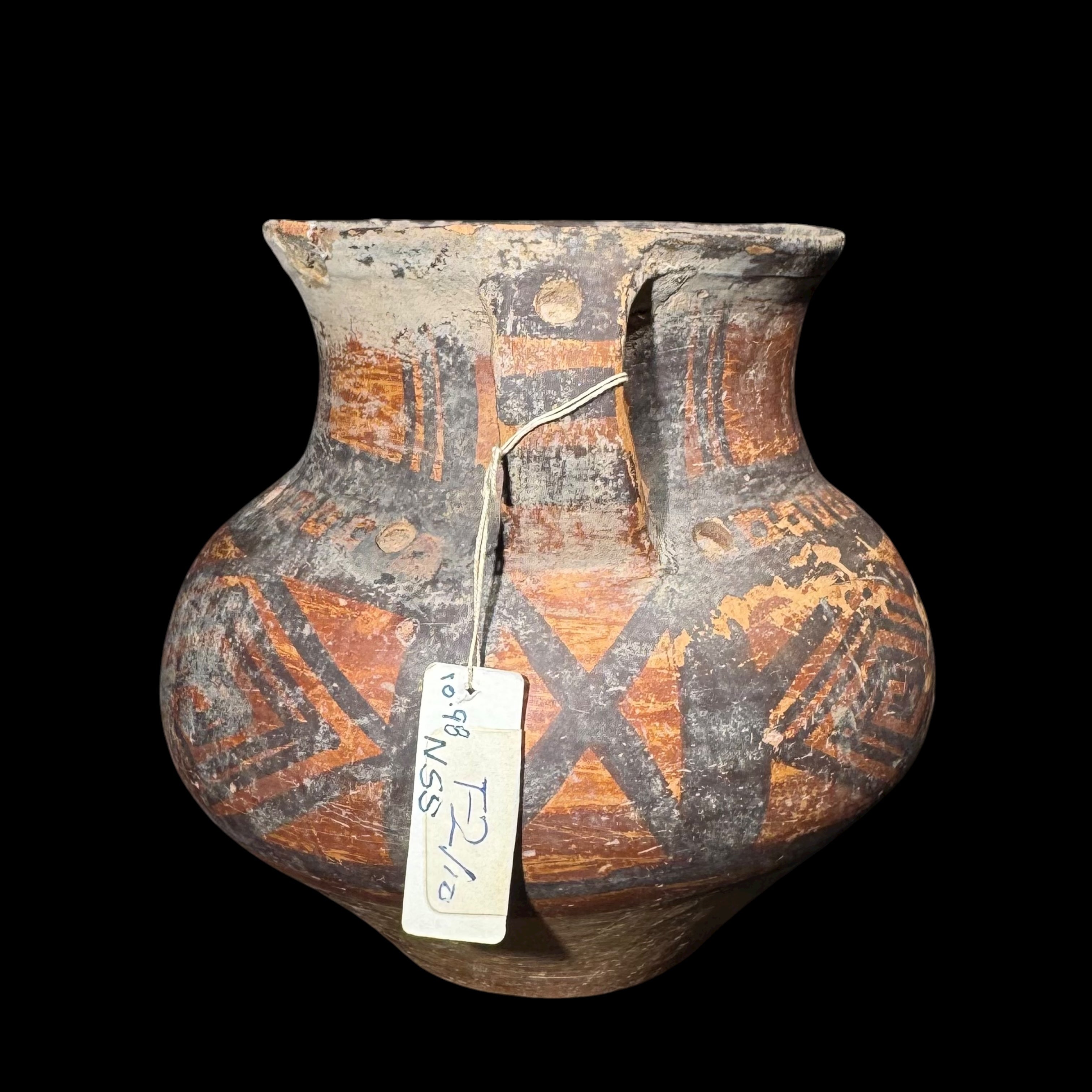 Ancient Chinese Neolithic pottery painted vessel
