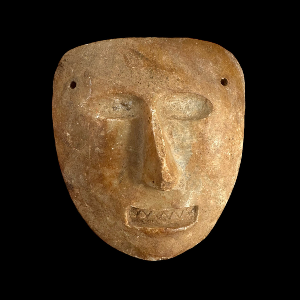 Rare Pre-Columbian Sultepec Guerrero Alabaster Funerary Mask