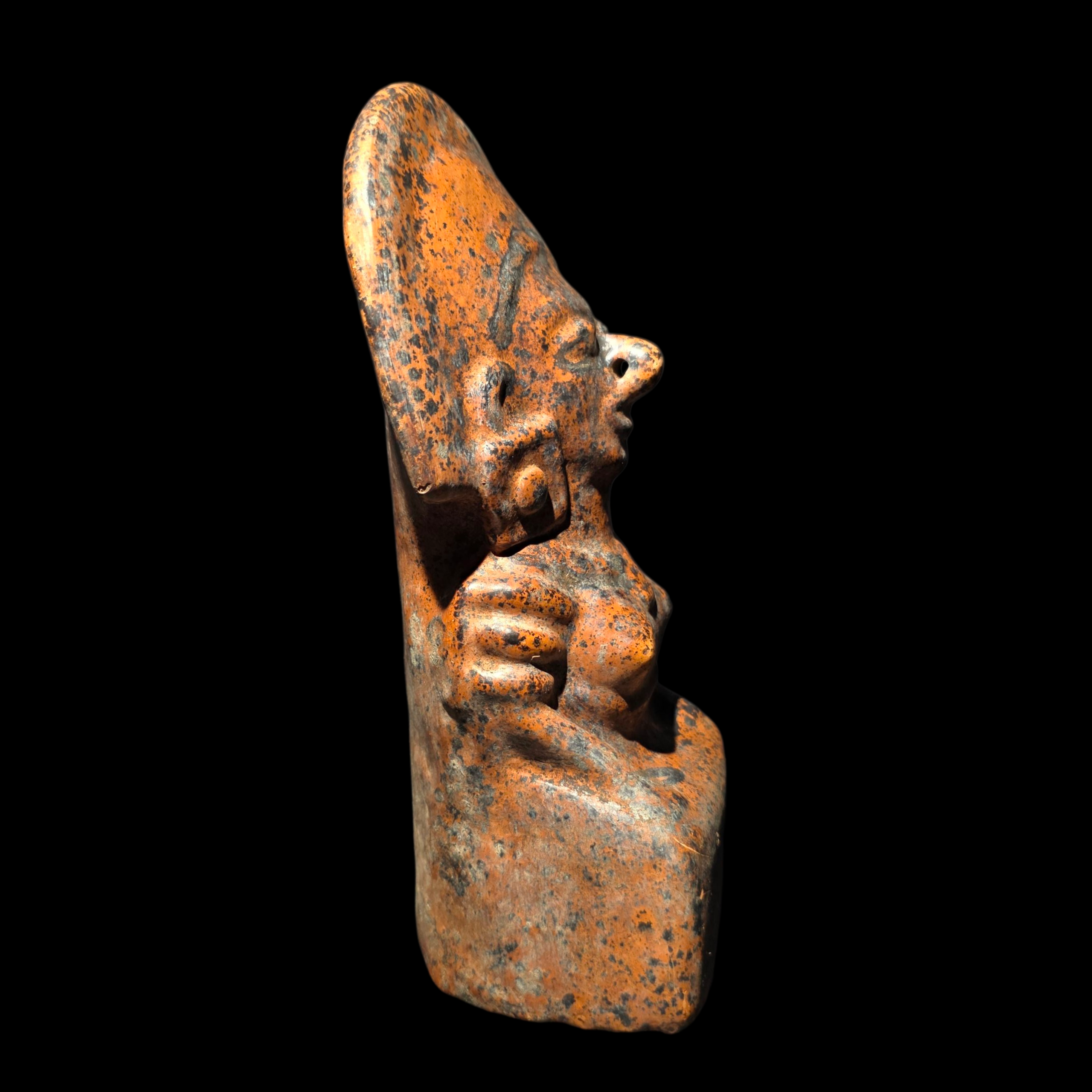 Large Pre-Columbian Maya Orangeware Female Figure