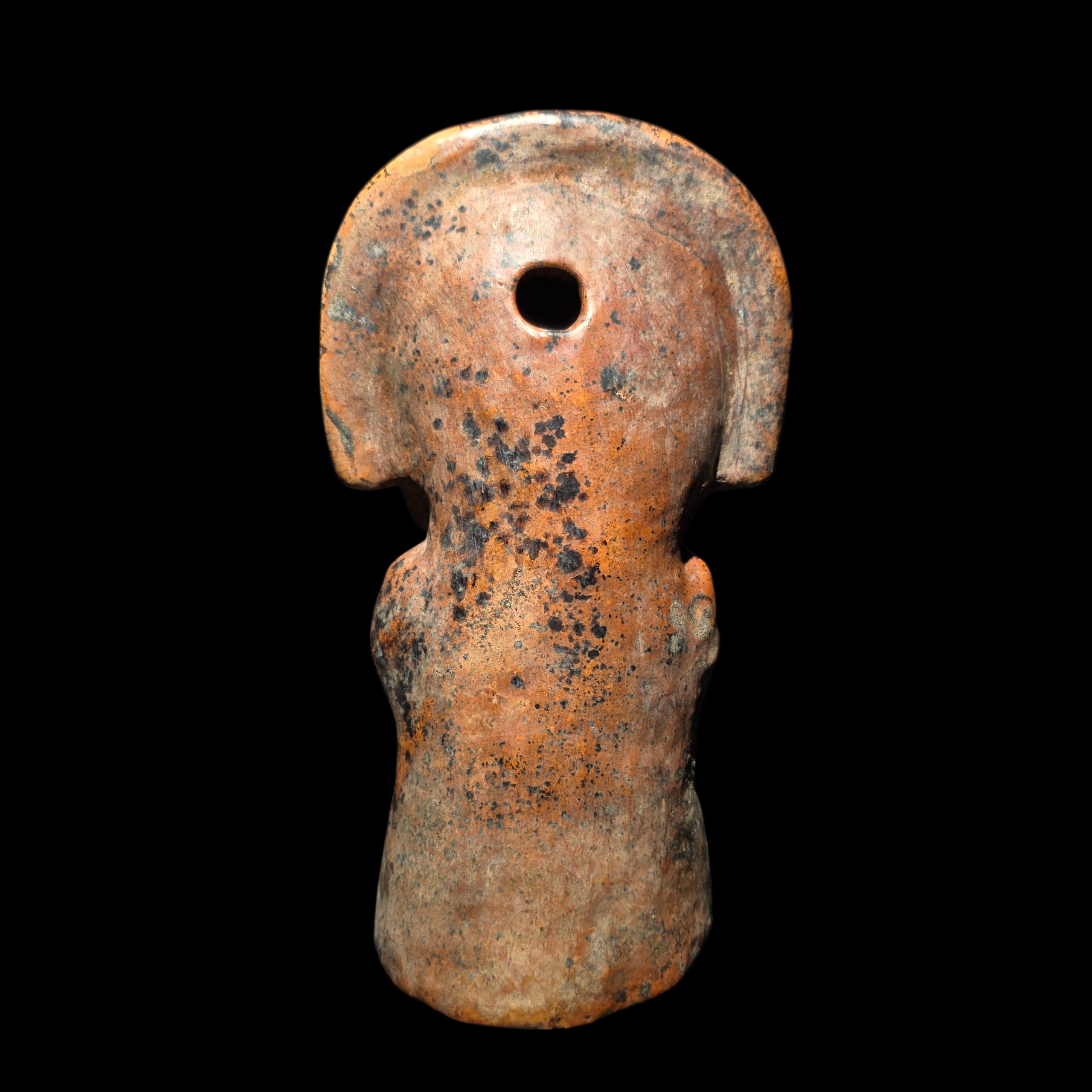 Large Pre-Columbian Maya Orangeware Female Figure