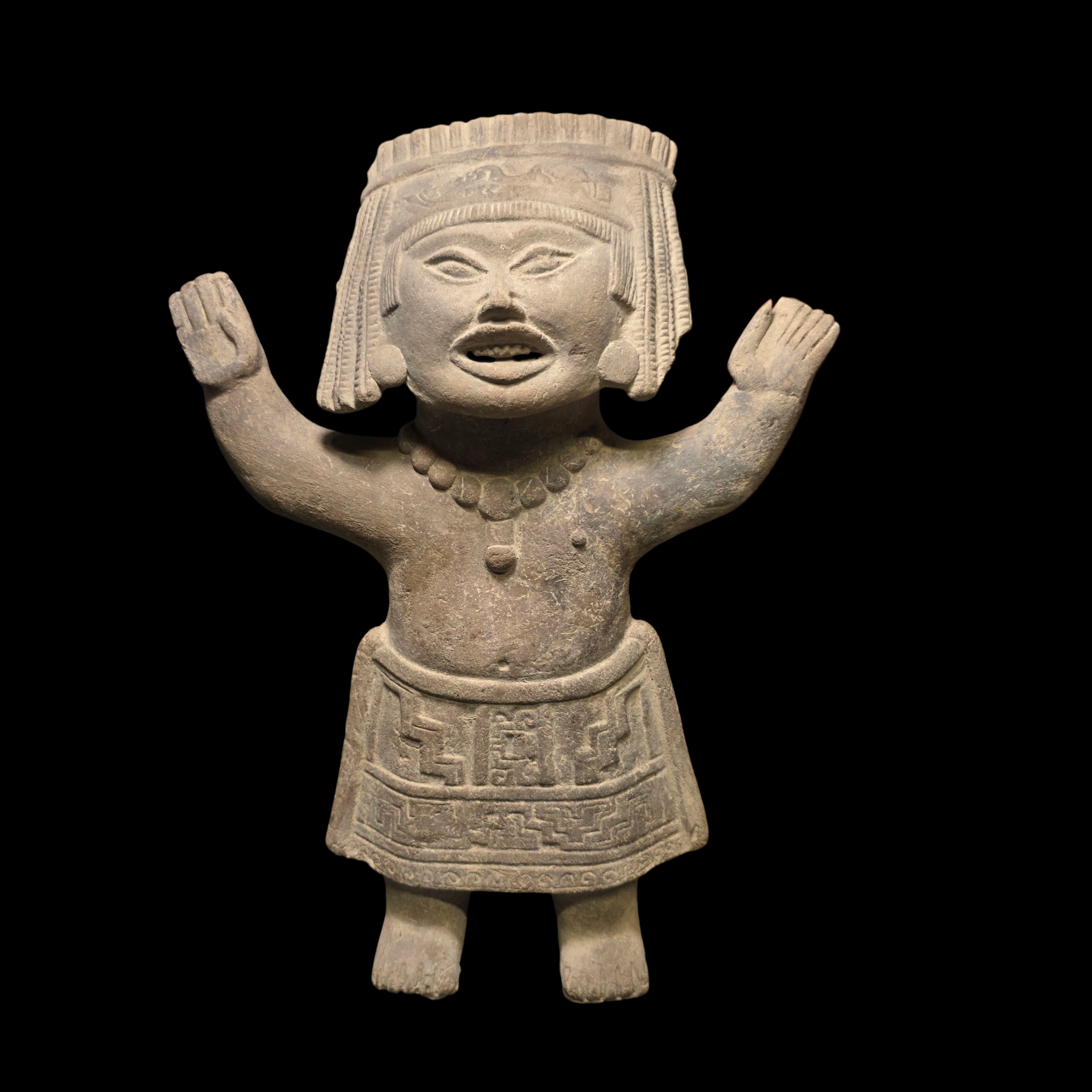Pre-Columbian Veracruz “Smiling” Standing Figure – Minerva Gallery