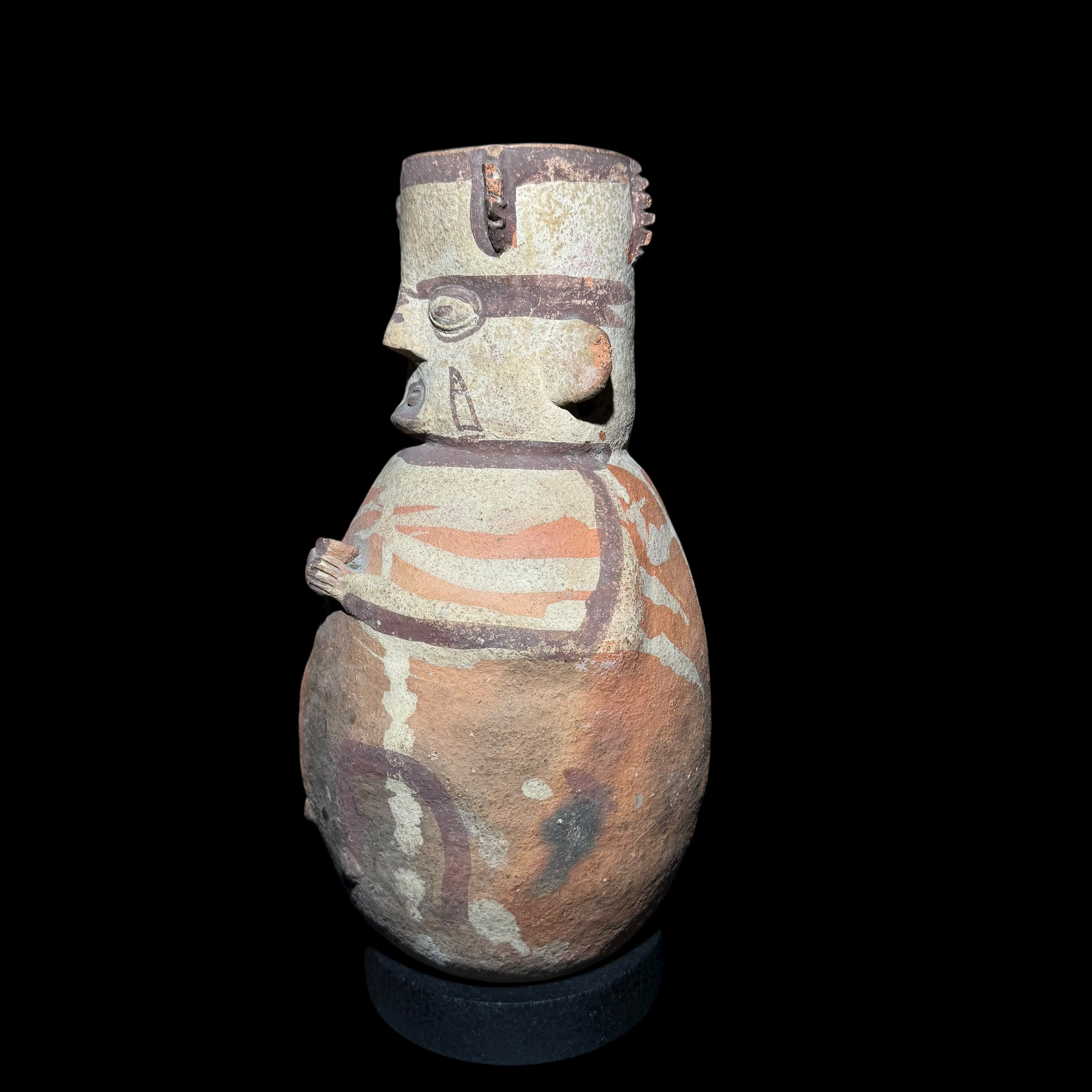 Pre-Columbian Chancay painted pottery vessel