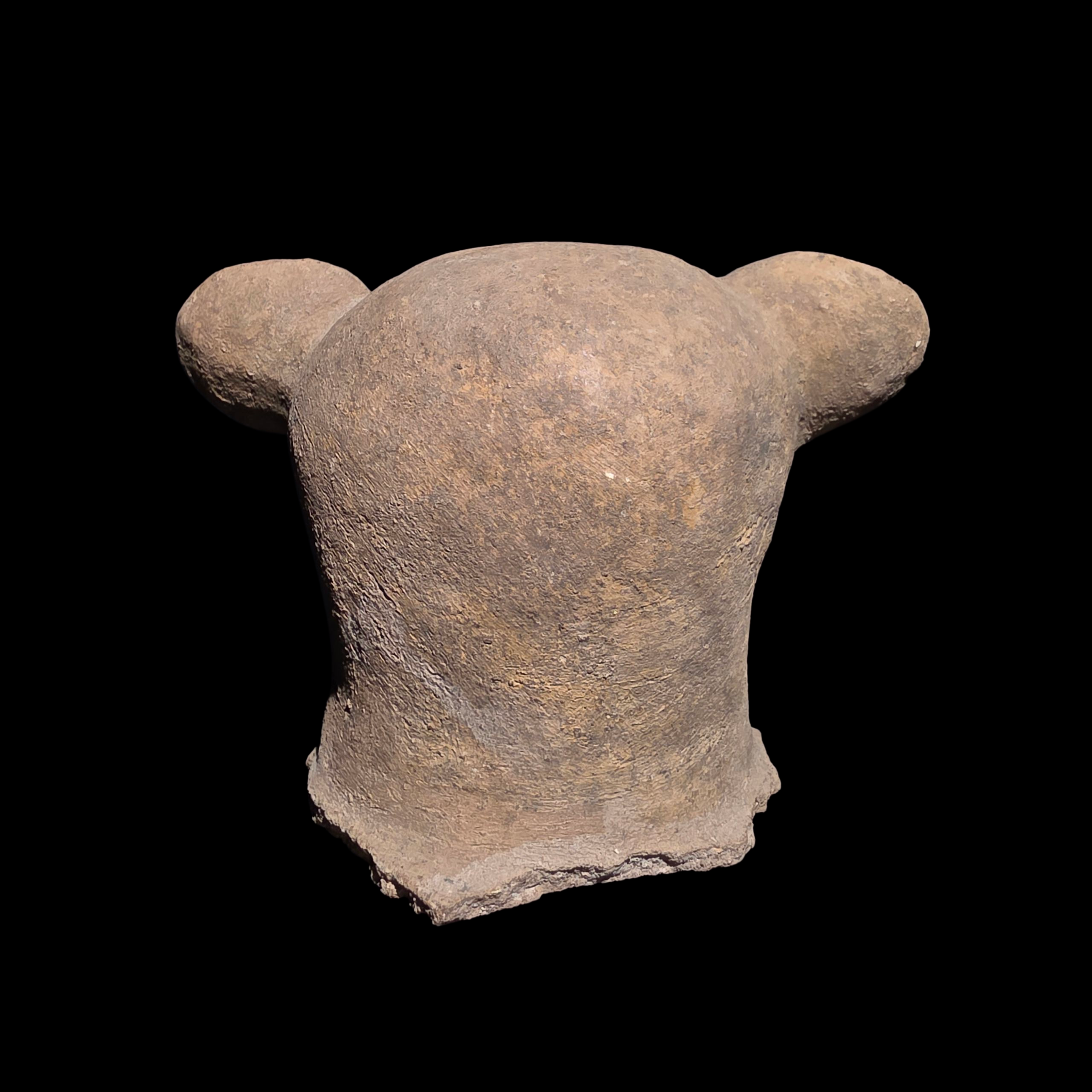 Pre-Columbian Maya Jaguar Burial urn lid fragment