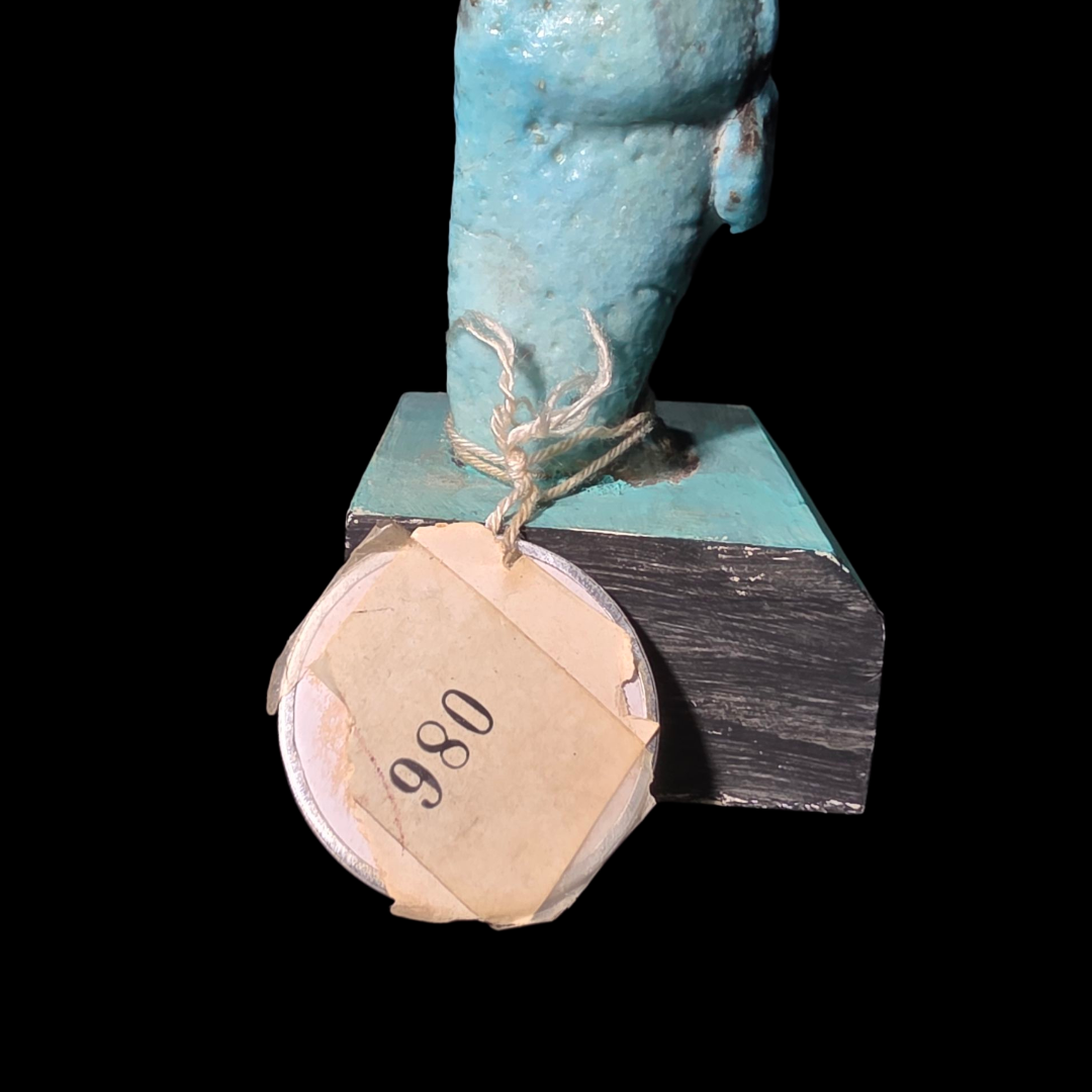 Extremely Rare Egyptian Faience Overseer Ushabti of Lady Isetemkhebit