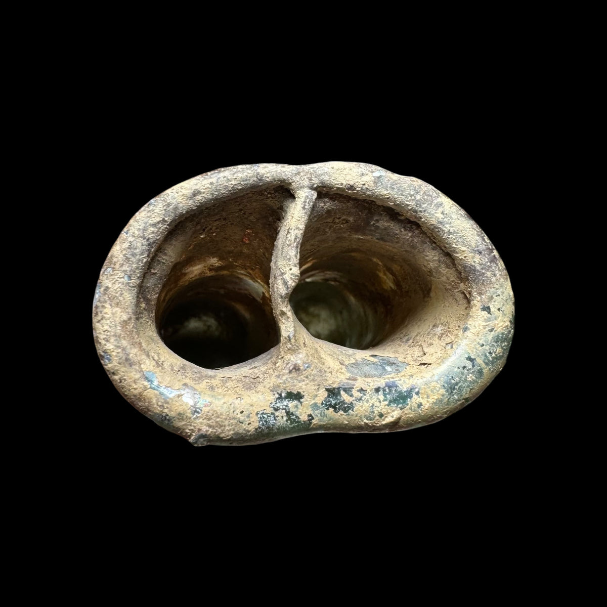 Late Roman–Early Byzantine Glass Double Cosmetic Vessel