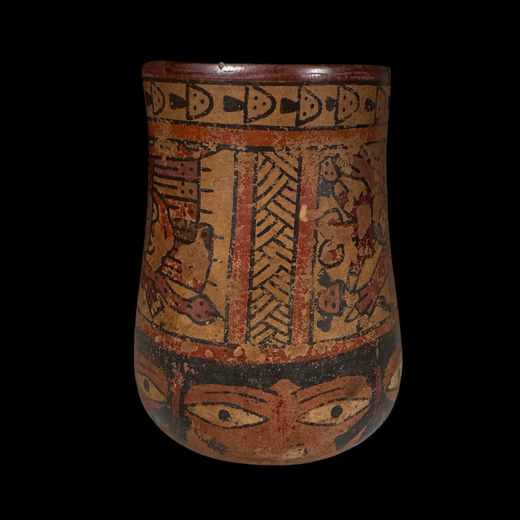 Pre-Columbian Nazca Polychrome Kero Vessel