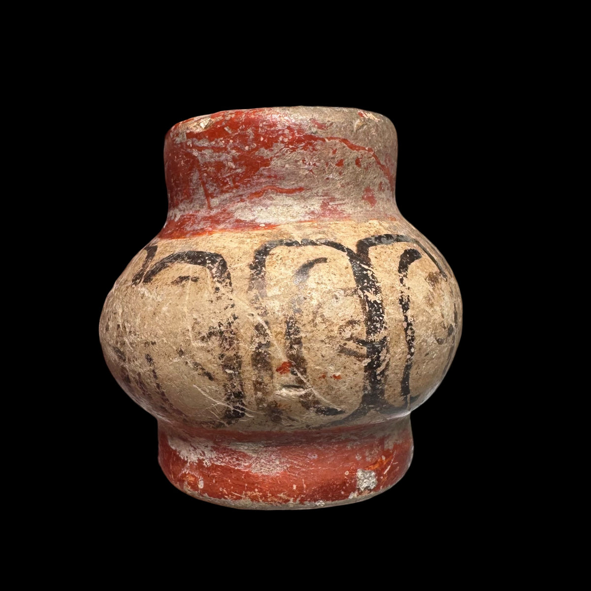 Pre-Columbian Maya Codex-Style Miniature “Poison Pot”