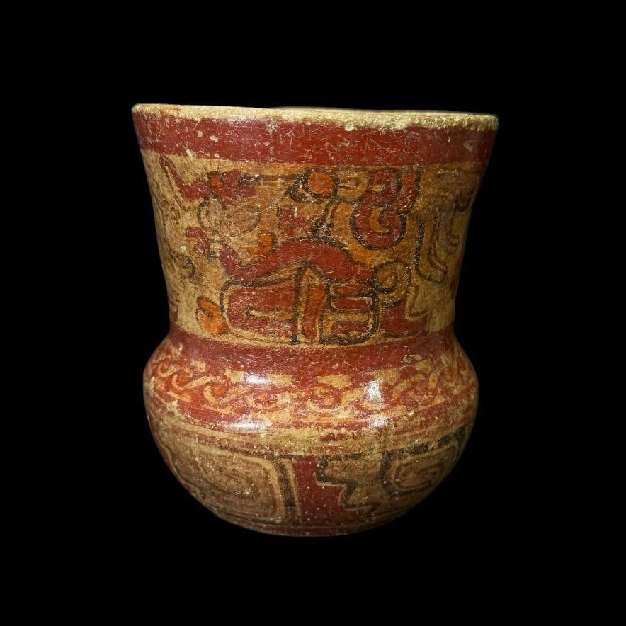 Pre-Columbian Maya copador pottery vessel