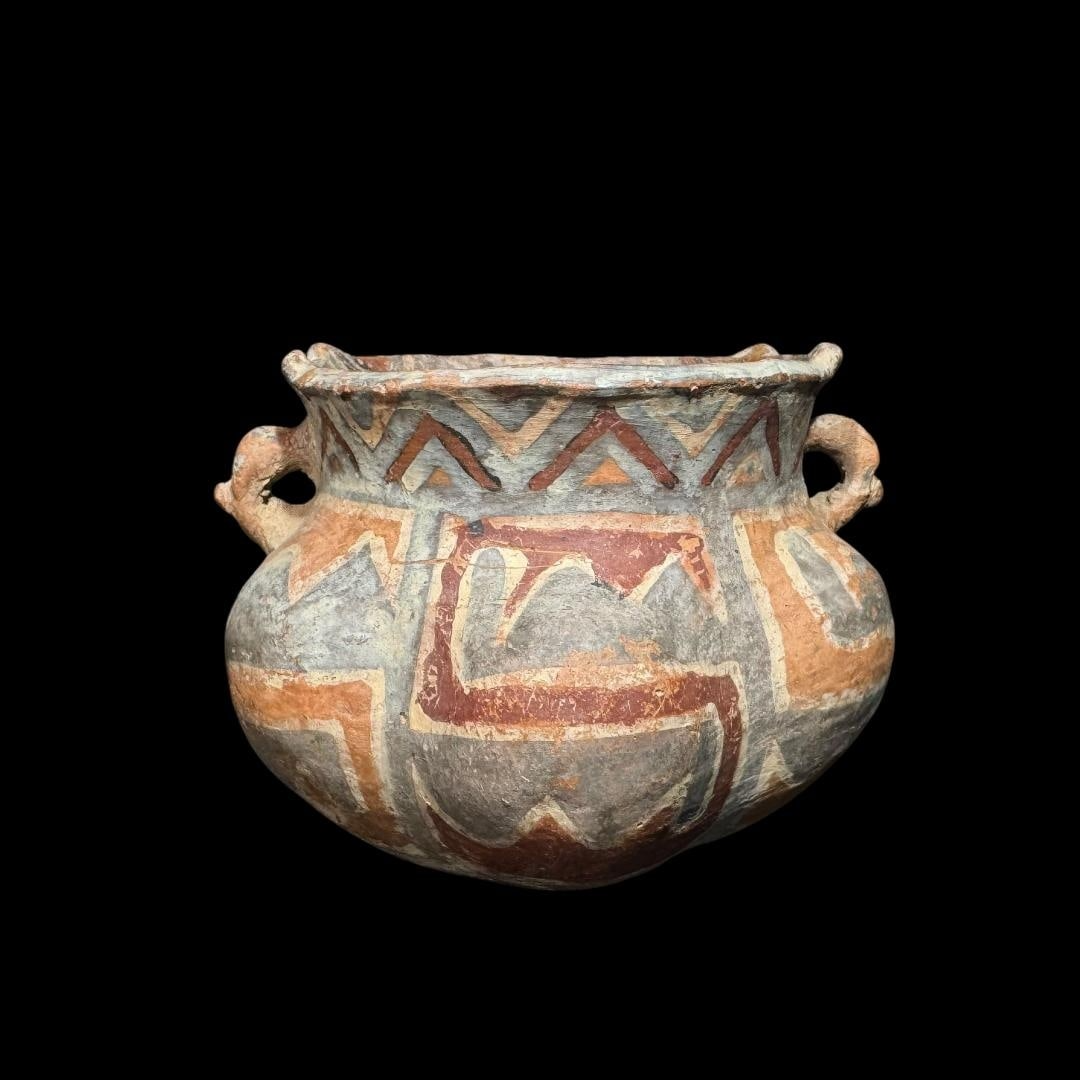 Pre-Columbian Tiahuanaco Polychrome Pottery Vessel