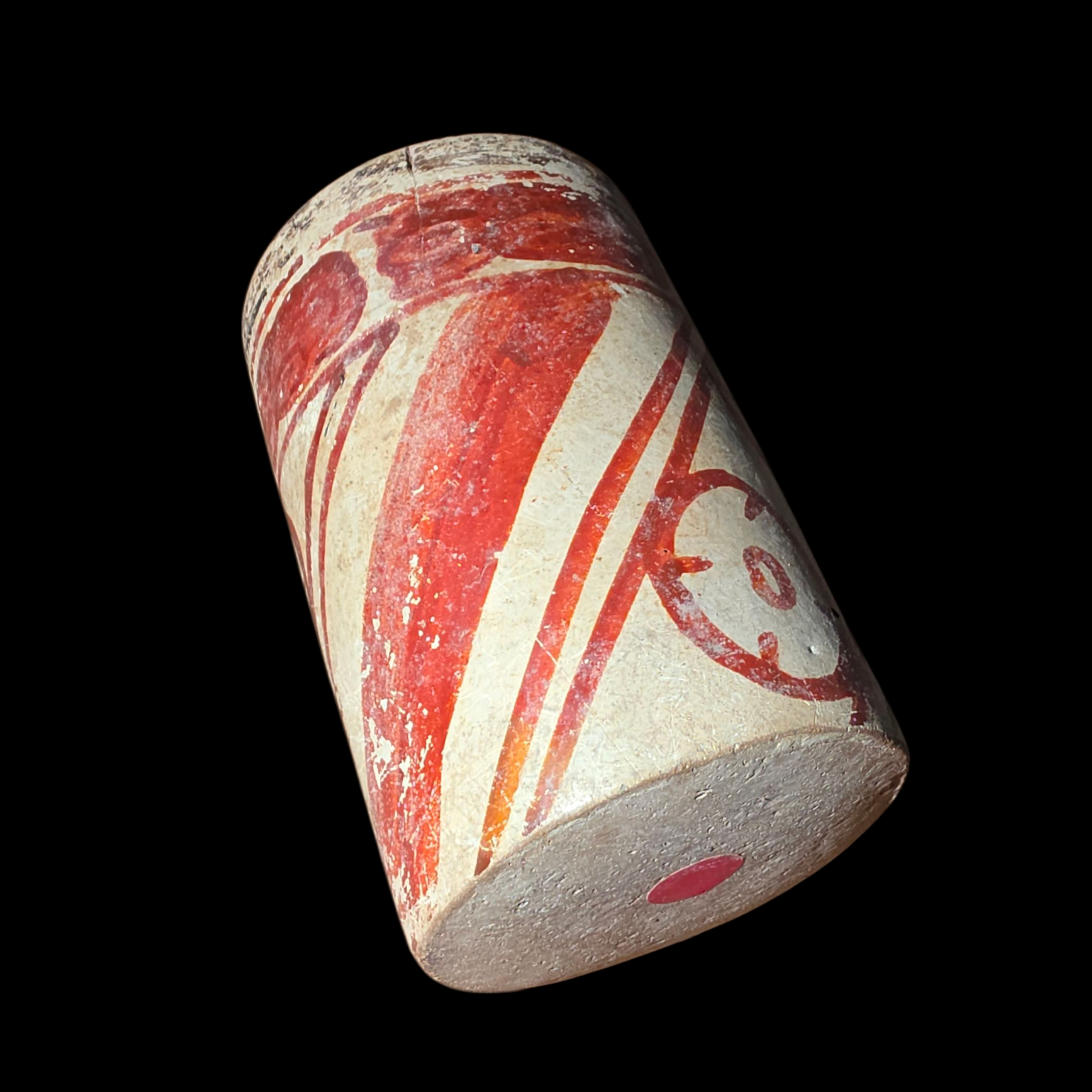 Pre-Columbian Maya Holmul Polychrome Cylinder Vase