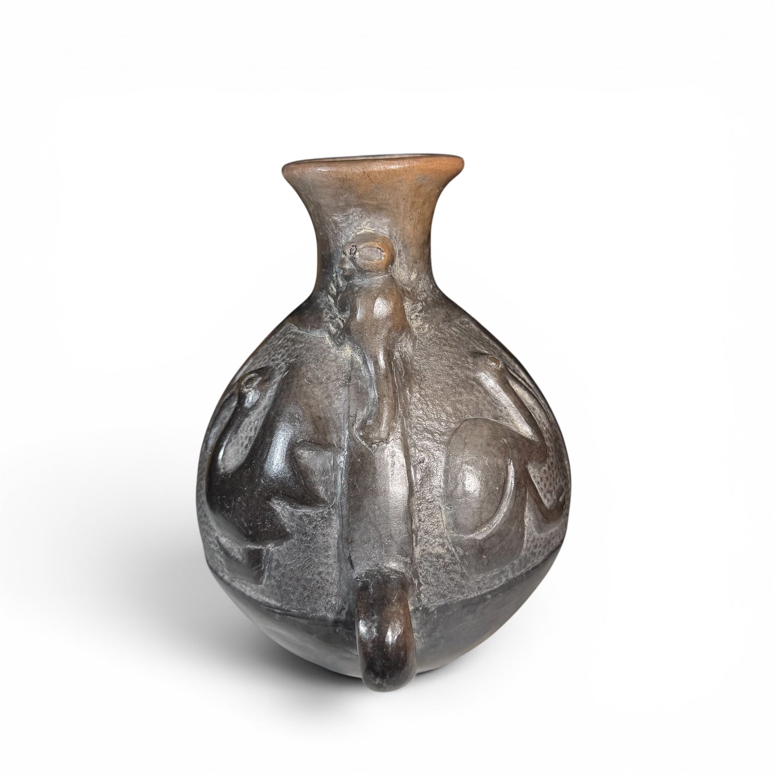 Pre-Columbian Chimú blackware aryballos