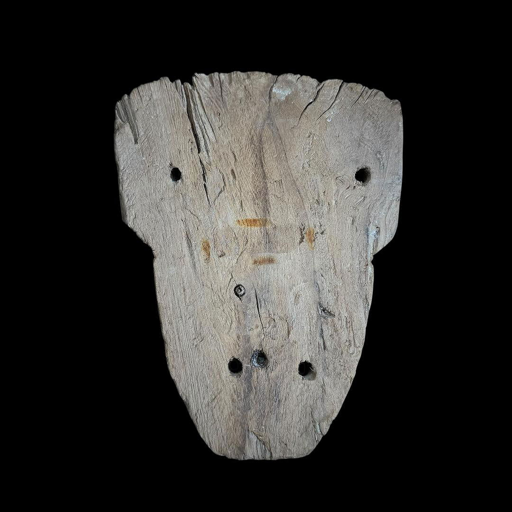 Ancient Egyptian Carved Wood Mummy Mask