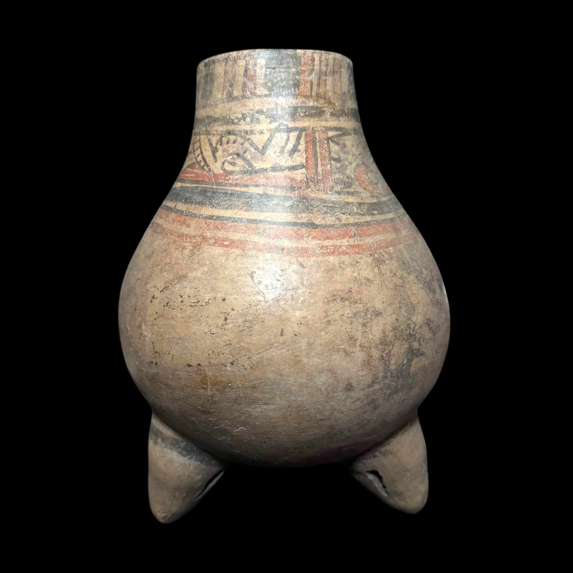 Pre-Columbian Nicoya Polychrome Tripod Vessel