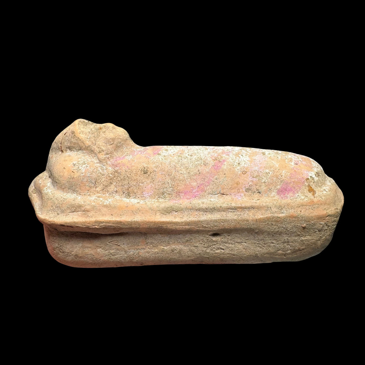 Ancient Canosan Terracotta Bed Figure Rattle
