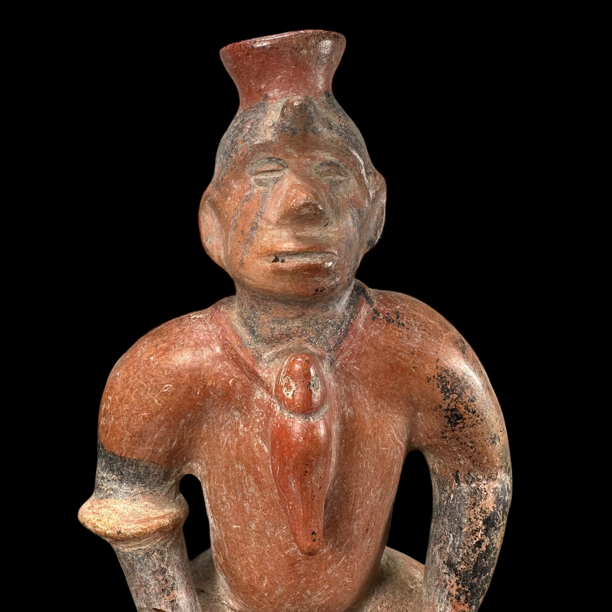 Pre-Columbian Colima Shaman Pottery Figure