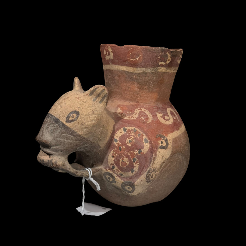 Pre-Columbian Huari Effigy Vessel Depicting a Guinea Pig