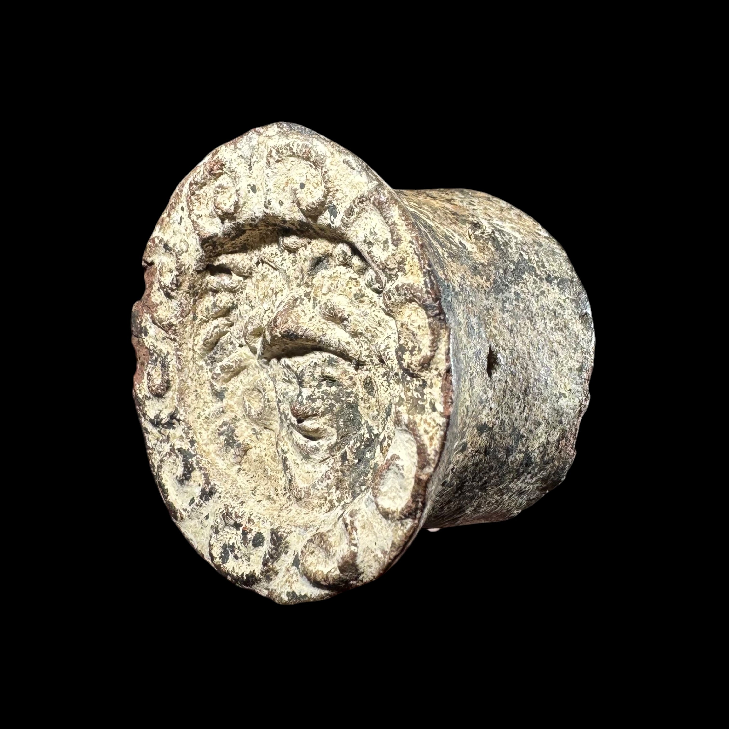 Pre-Columbian Teotihuacan Mold-Made Pottery Ear Spool