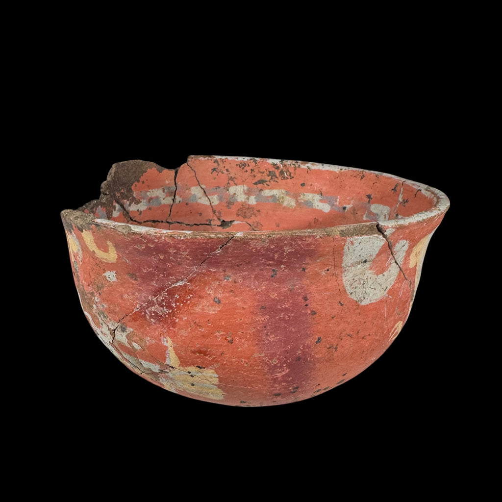 Pre-Columbian Maya stucco bowl
