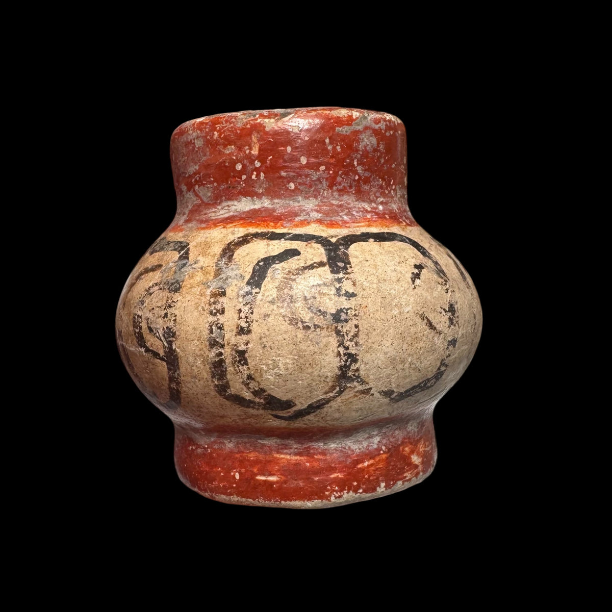 Pre-Columbian Maya Codex-Style Miniature “Poison Pot”