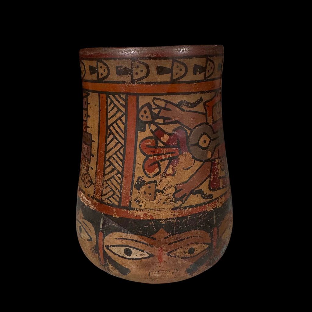 Pre-Columbian Nazca Polychrome Kero Vessel