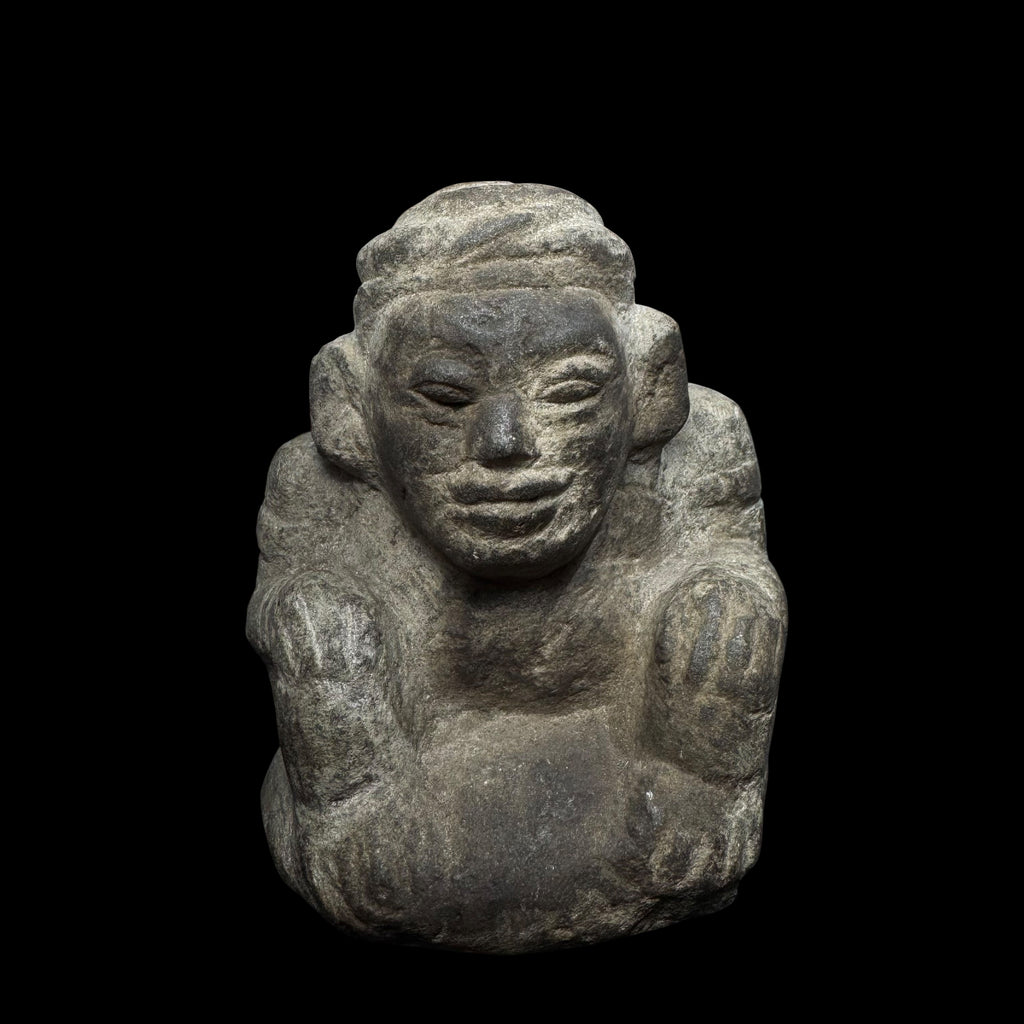 Pre-Columbian Maya Stone Dwarf Figure