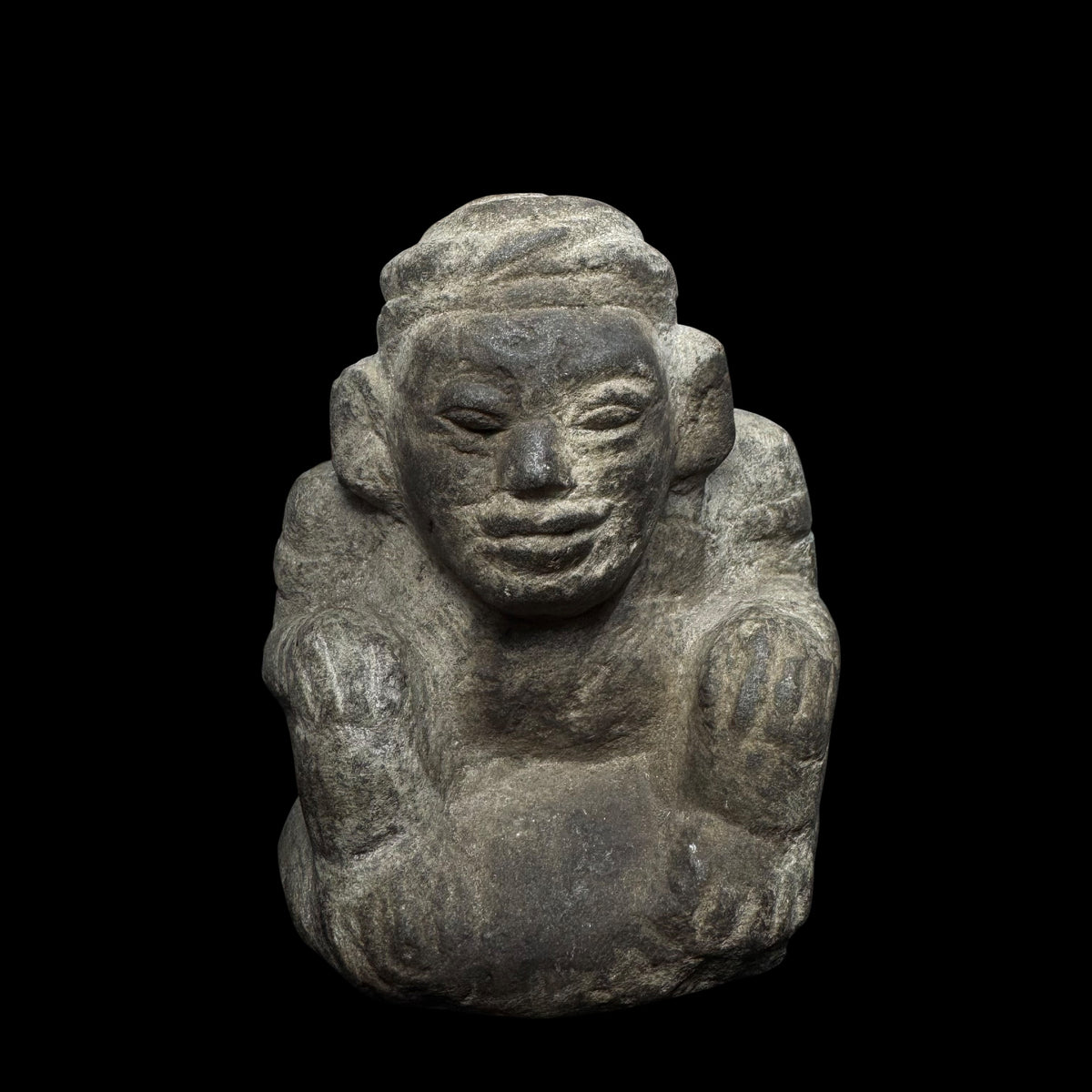 Pre-Columbian Maya Stone Dwarf Figure