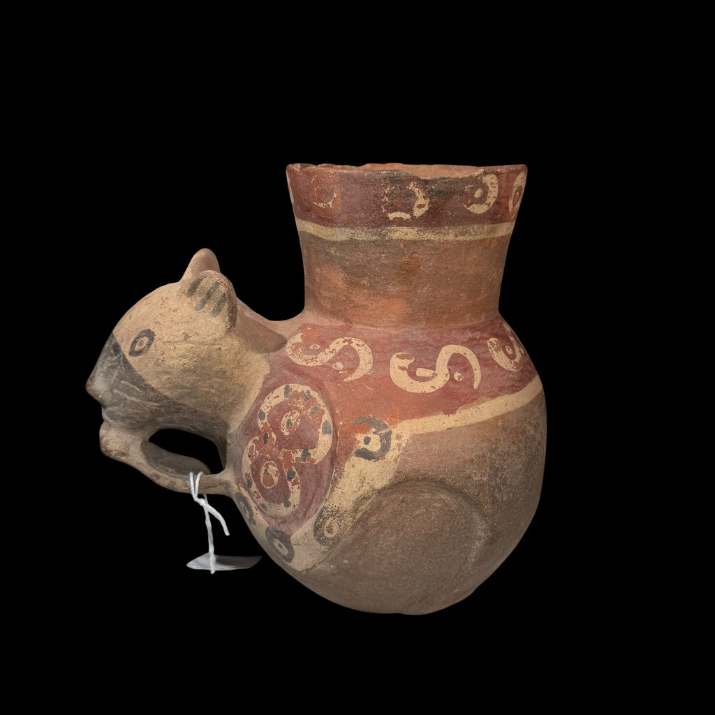 Pre-Columbian Huari Effigy Vessel Depicting a Guinea Pig