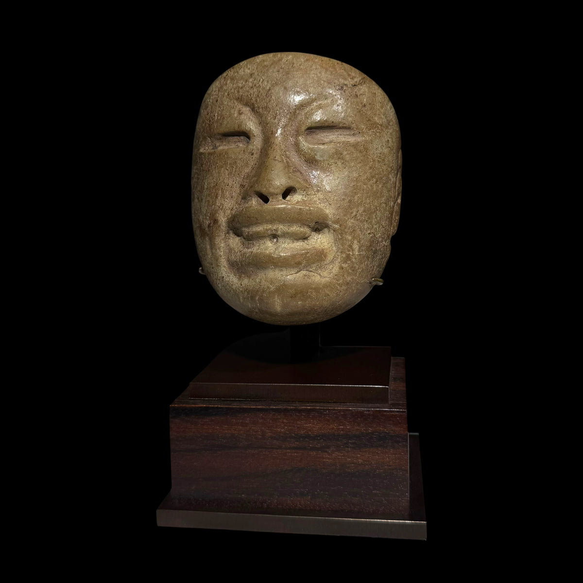 Pre-Columbian Olmec Serpentine Maskette