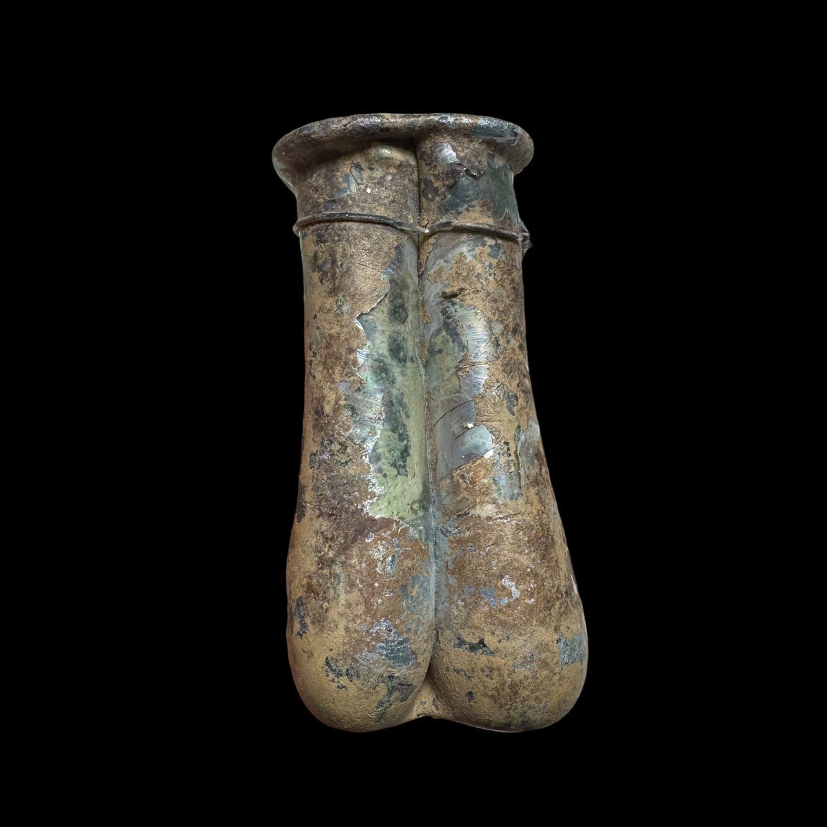 Late Roman–Early Byzantine Glass Double Cosmetic Vessel