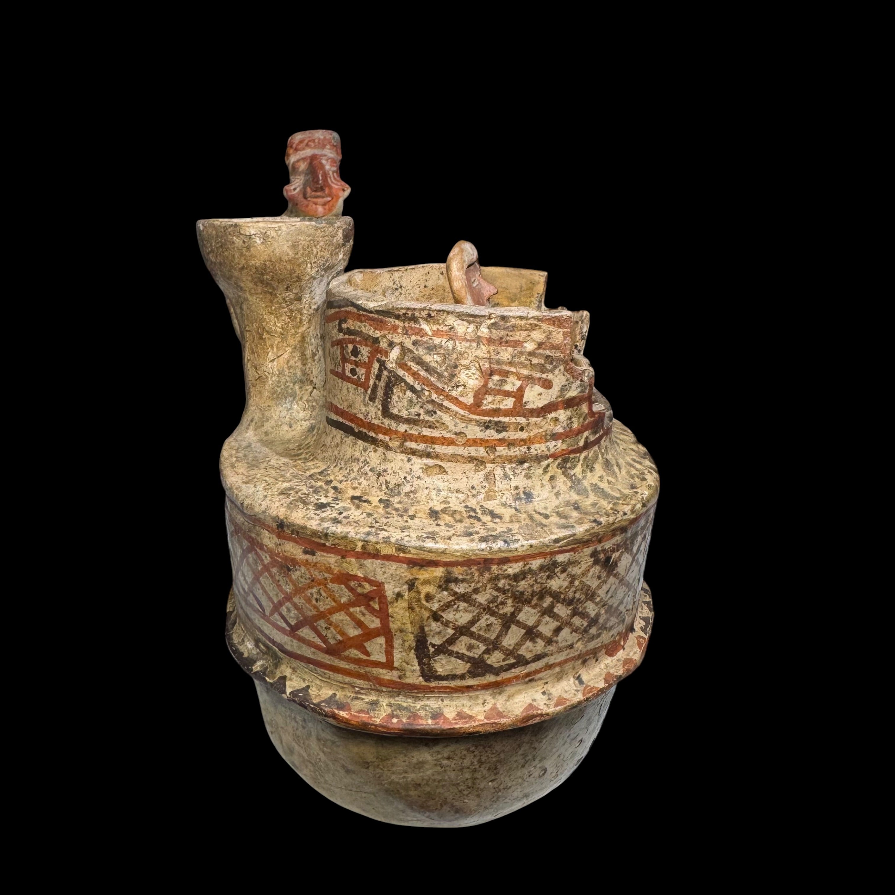 Pre-Columbian Recuay pottery house vessel