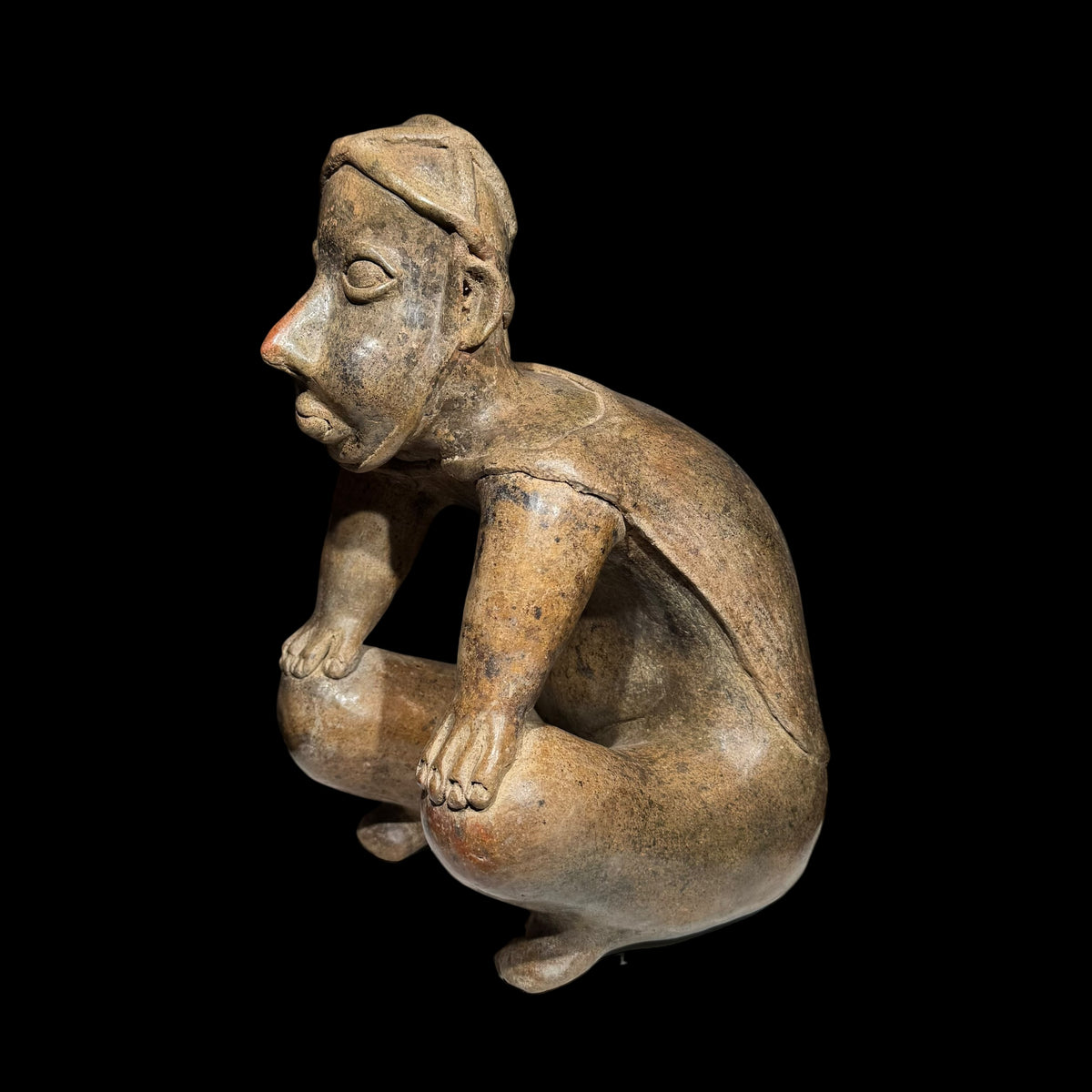 Pre-Columbian Jalisco Seated Figure with “Death Bubble”