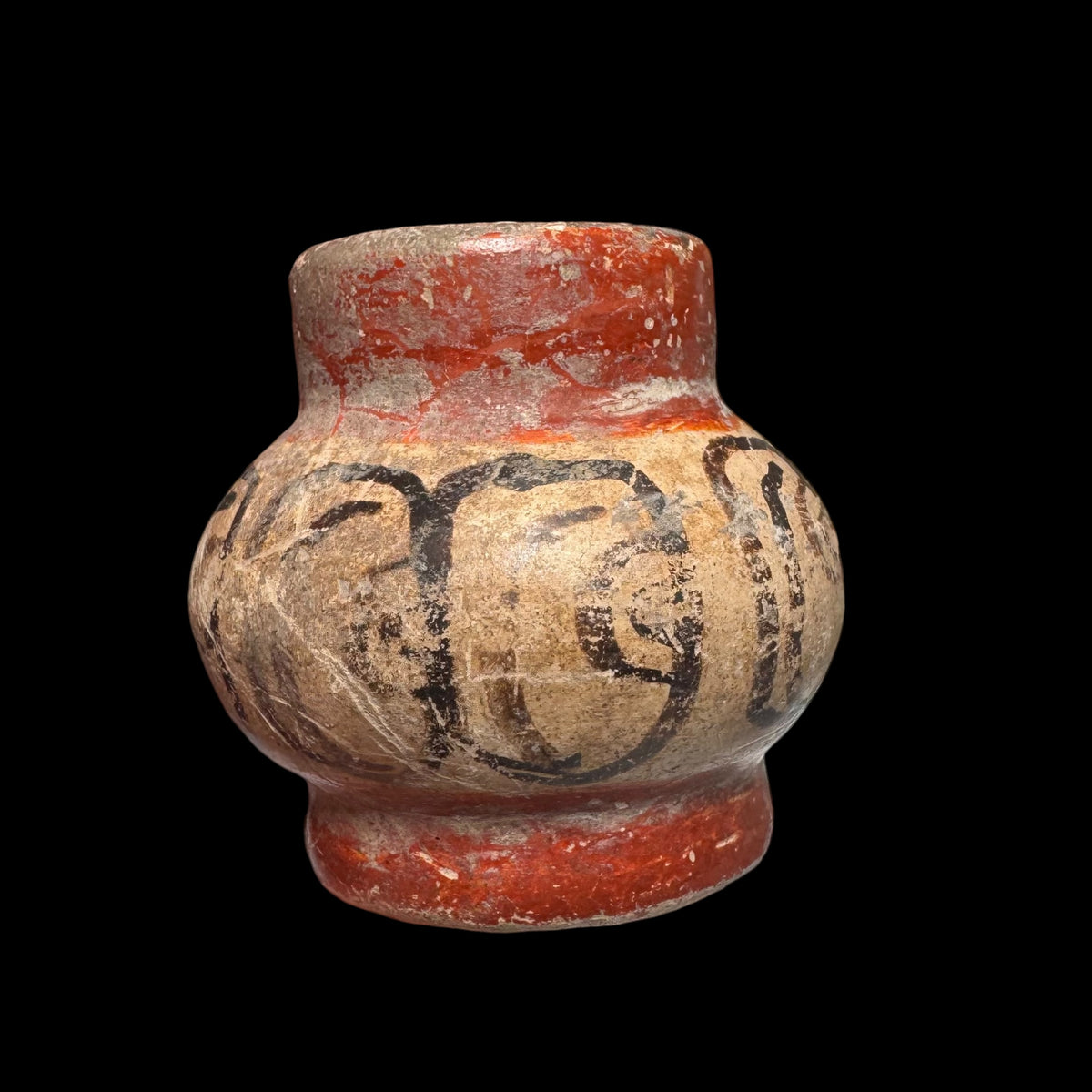 Pre-Columbian Maya Codex-Style Miniature “Poison Pot”