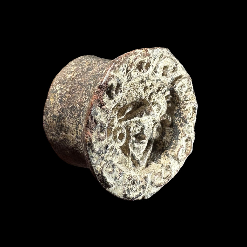 Pre-Columbian Teotihuacan Mold-Made Pottery Ear Spool