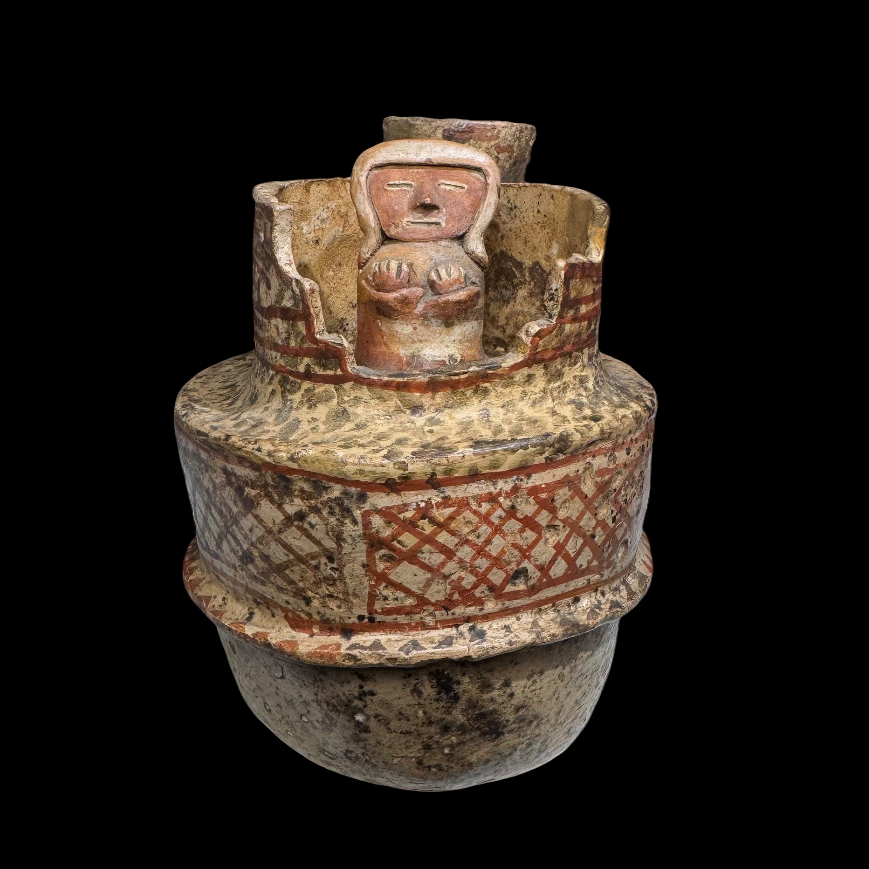 Pre-Columbian Recuay pottery house vessel