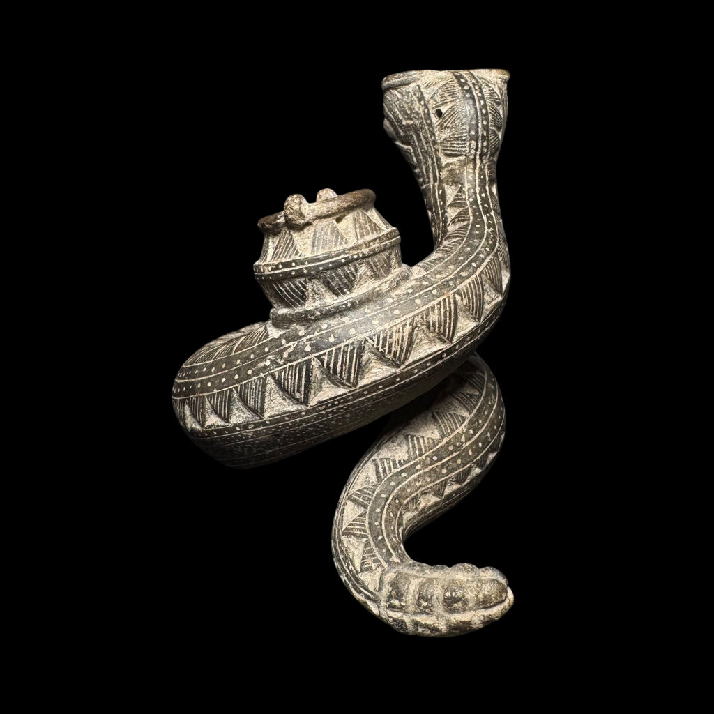 Tairona Ceramic Serpent Effigy Vessel