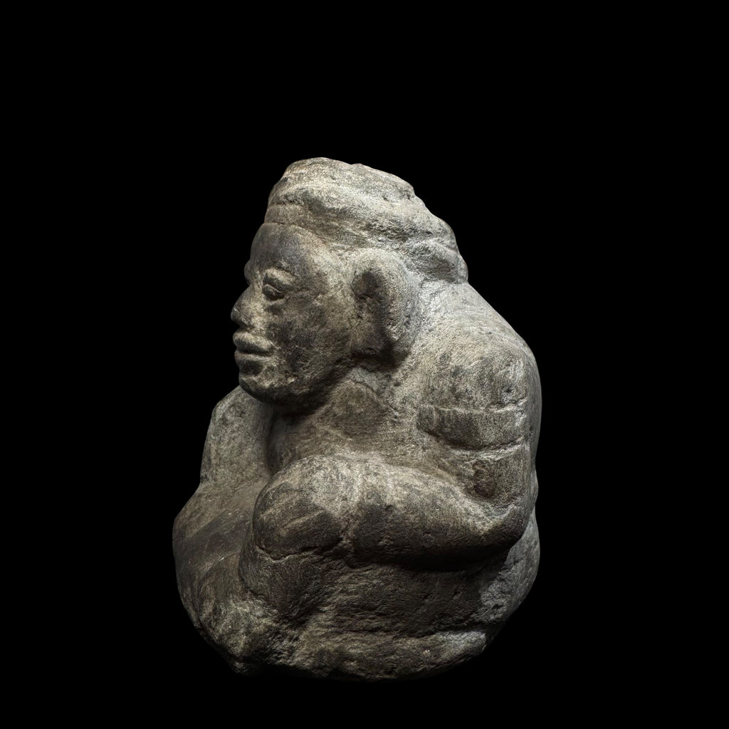 Pre-Columbian Maya Stone Dwarf Figure