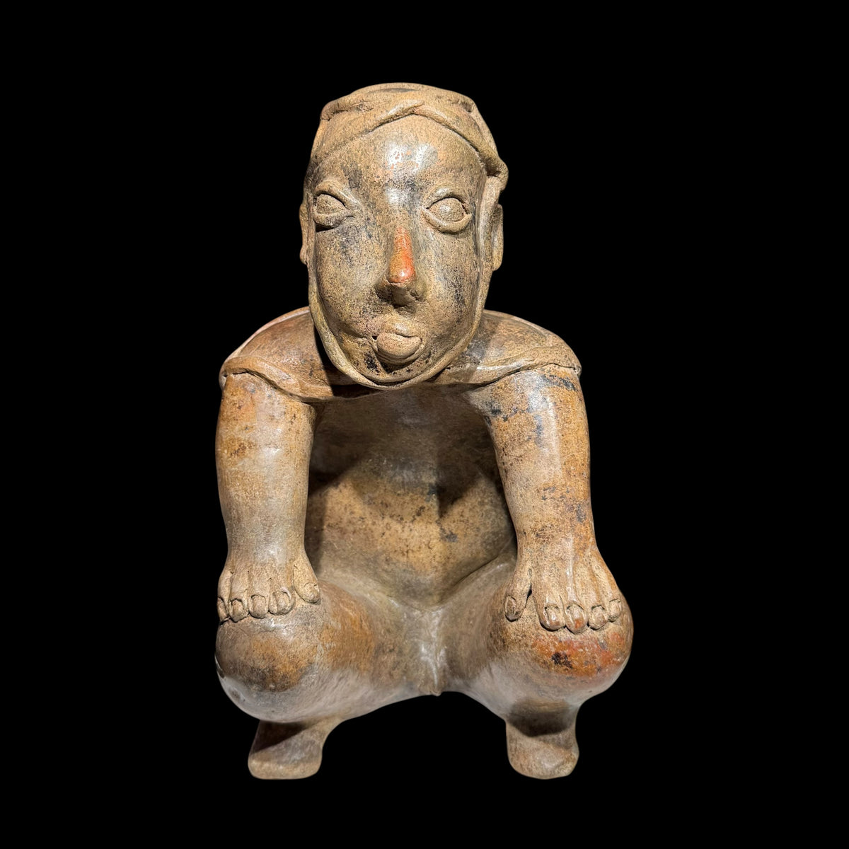 Pre-Columbian Jalisco Seated Figure with “Death Bubble”