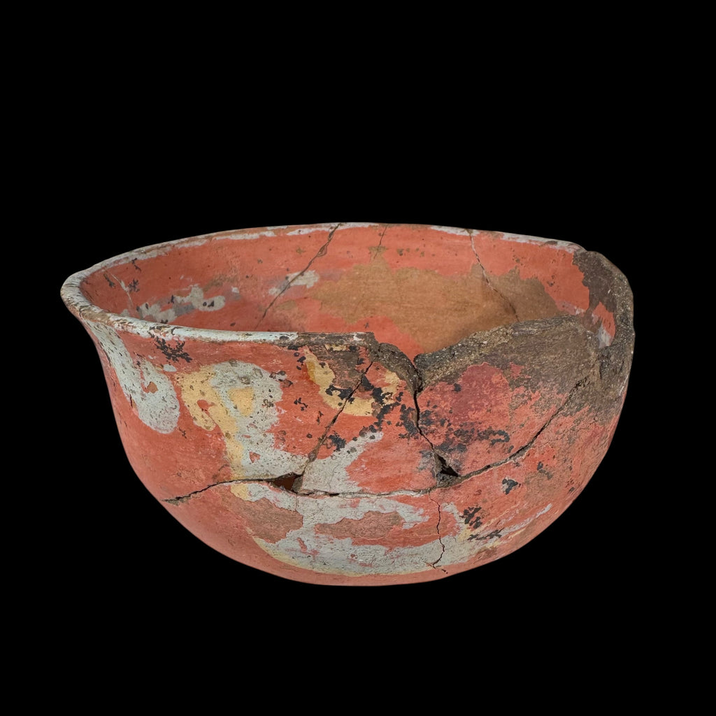 Pre-Columbian Maya stucco bowl