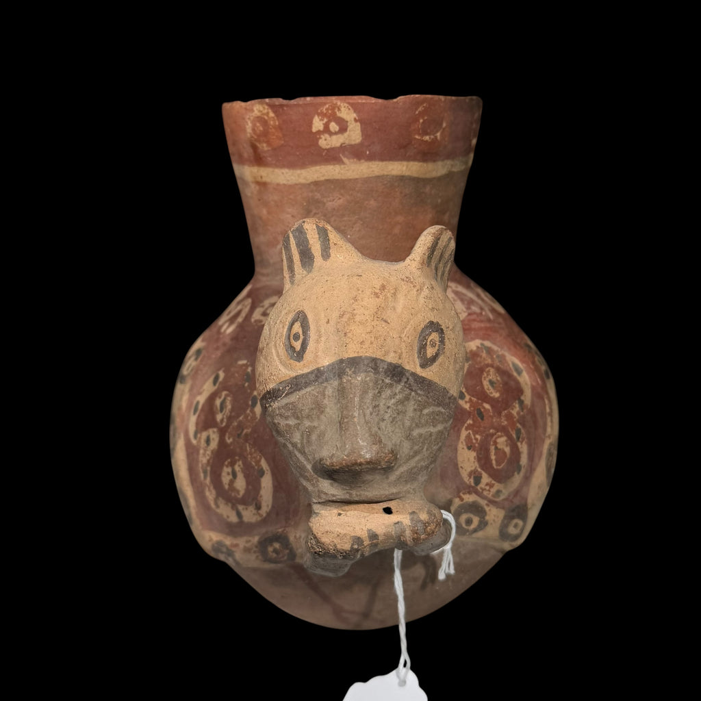 Pre-Columbian Huari Effigy Vessel Depicting a Guinea Pig